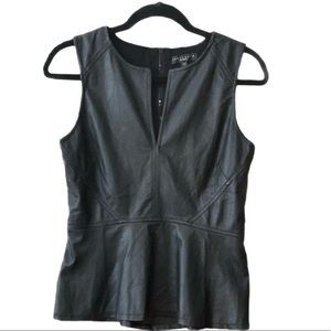 Sanctuary black leather tanktop